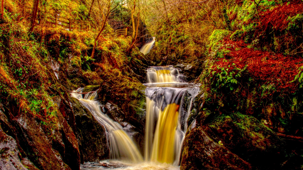 Time Lapse Photography of Waterfalls. Wallpaper in 1280x720 Resolution
