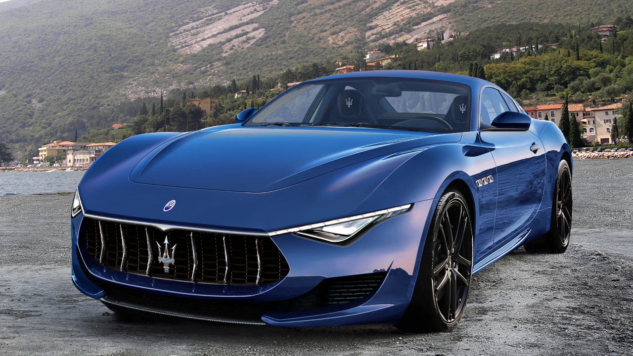 Blaues Bmw m 3 Coupe Tagsüber Unterwegs. Wallpaper in 1280x720 Resolution