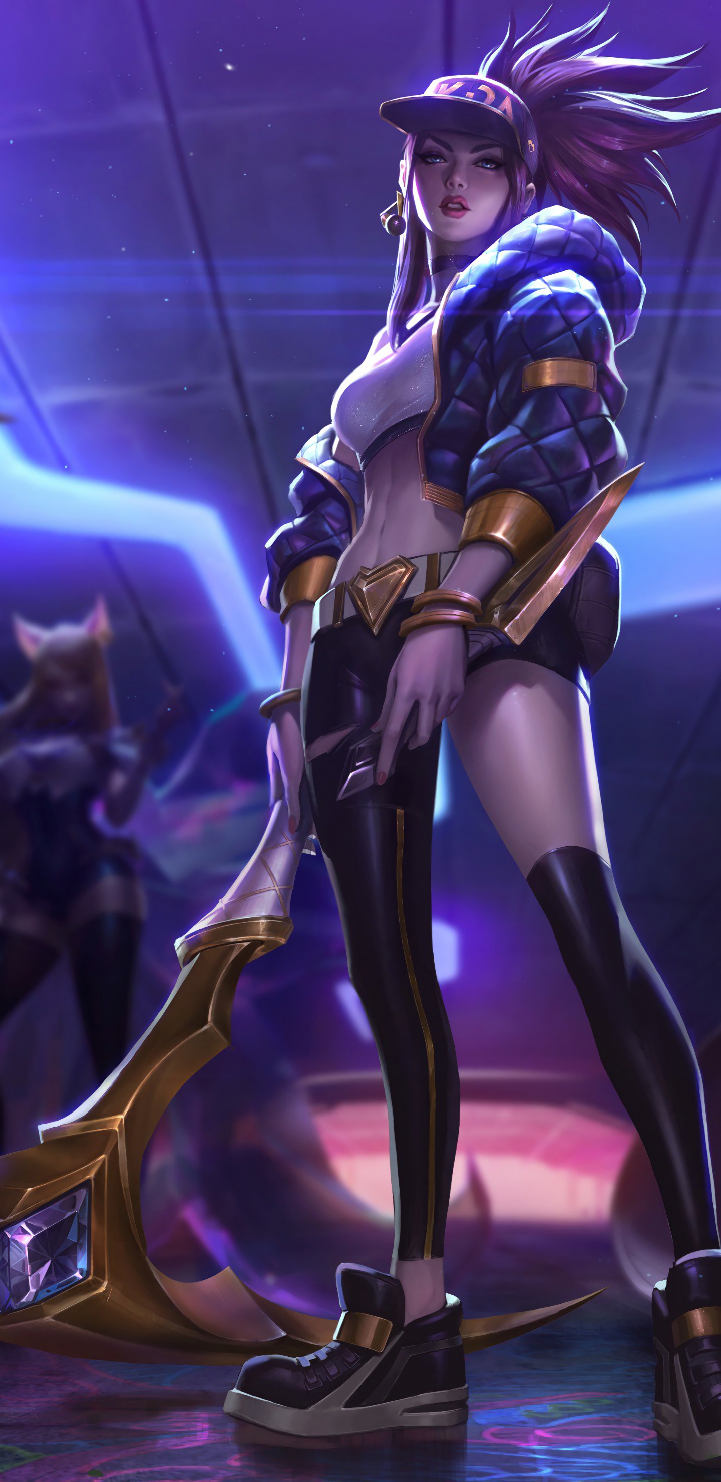 Mujer en Vestido Blanco y Negro Personaje de Anime. Wallpaper in 1440x2960 Resolution