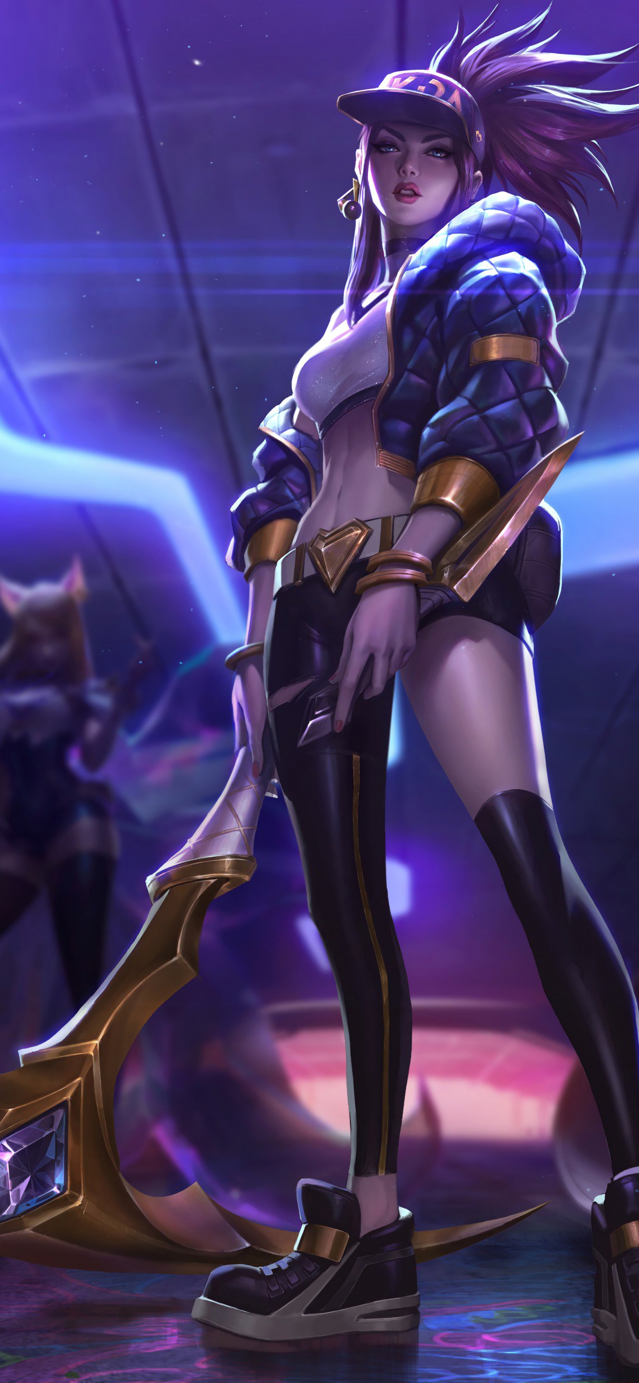 Frau im Schwarzen Und Weißen Kleid Anime-Charakter. Wallpaper in 1242x2688 Resolution