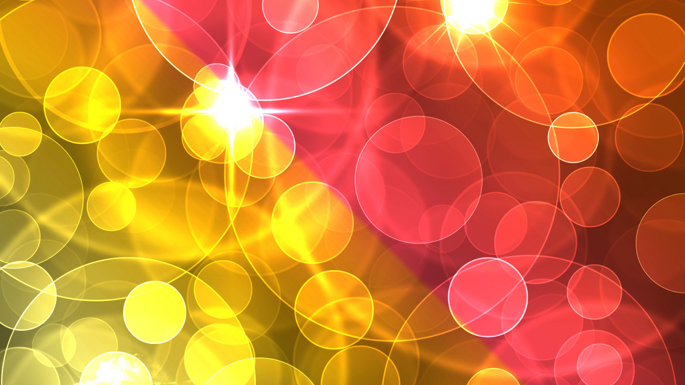 Ilustración de Luces Rojas y Amarillas. Wallpaper in 1366x768 Resolution