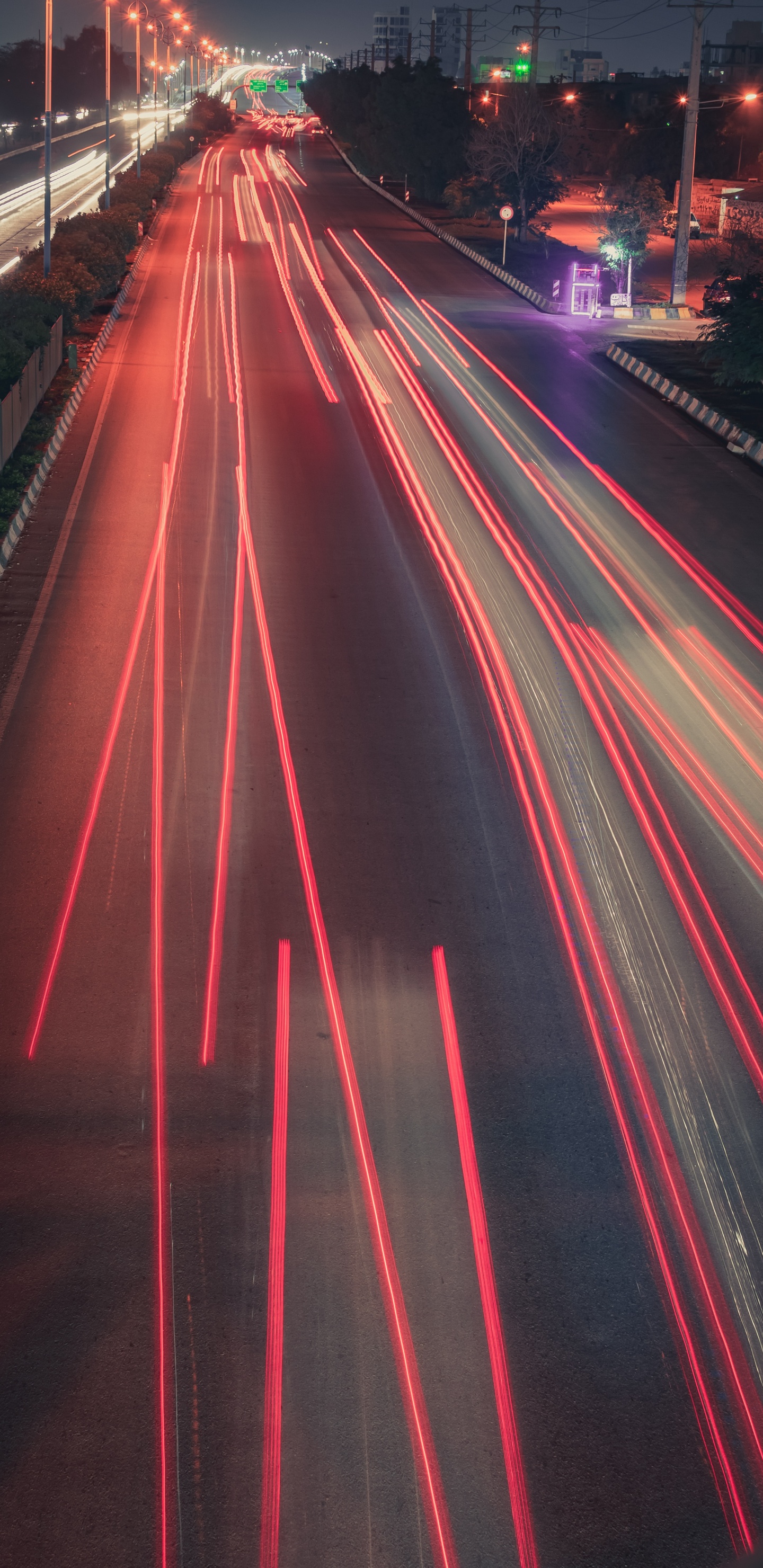 Time Lapse Photography of Cars on Road During Night Time. Wallpaper in 1440x2960 Resolution