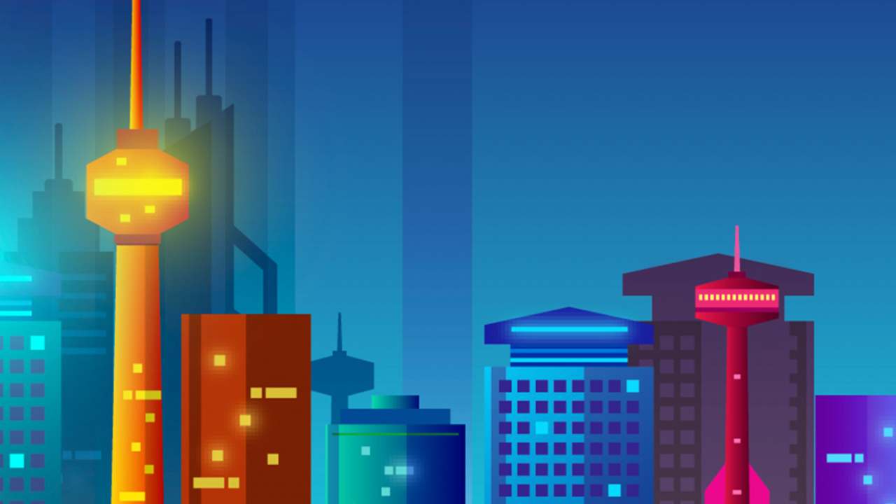 Cityscape, Majorelle Blue, Thermochemistry, Building, Skyscraper. Wallpaper in 1280x720 Resolution