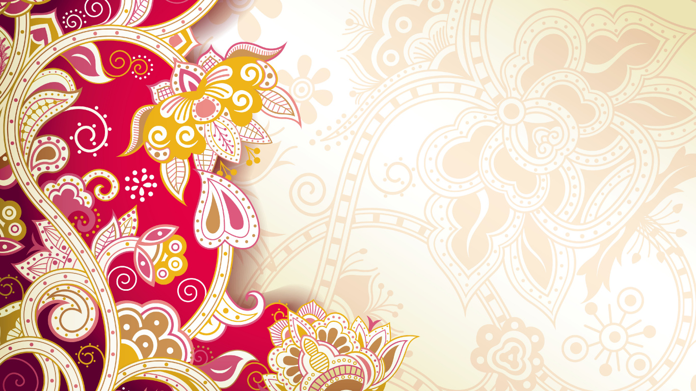 Diseño Floral Rojo y Blanco. Wallpaper in 1366x768 Resolution