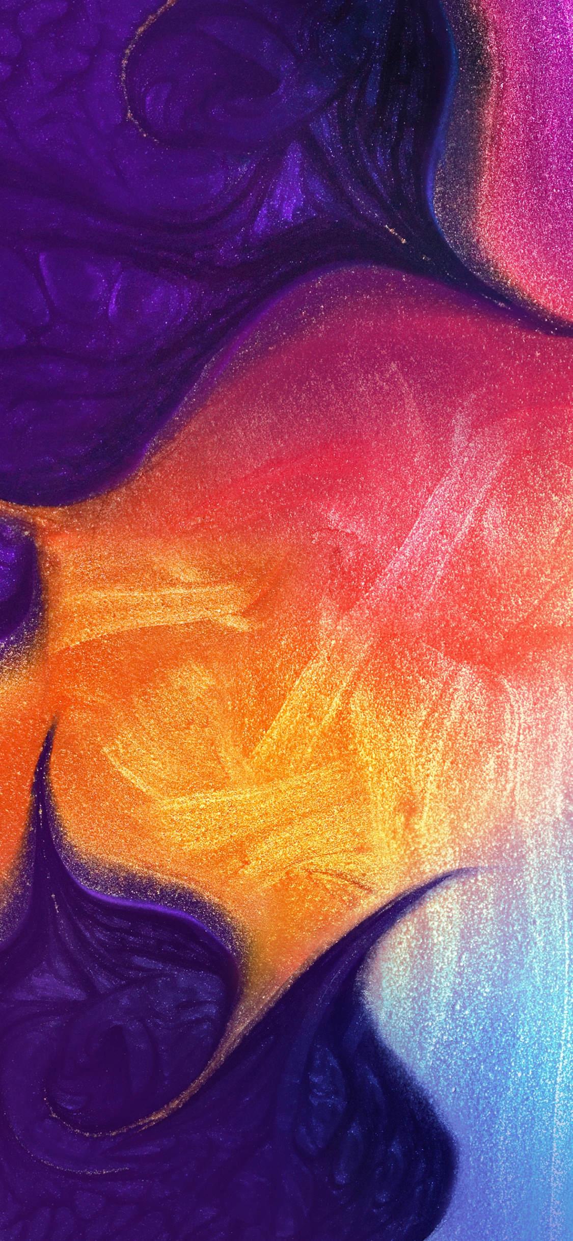 Samsung Galaxy, Samsung, Samsung Galaxy A50, Android, la Pureté de la Couleur. Wallpaper in 1125x2436 Resolution