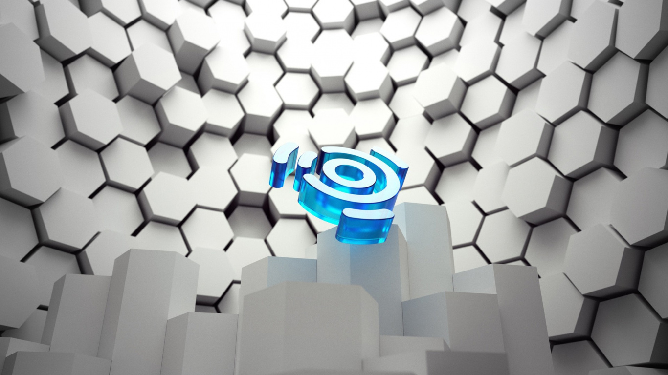 Blau-weißes Plastikspielzeug. Wallpaper in 1366x768 Resolution