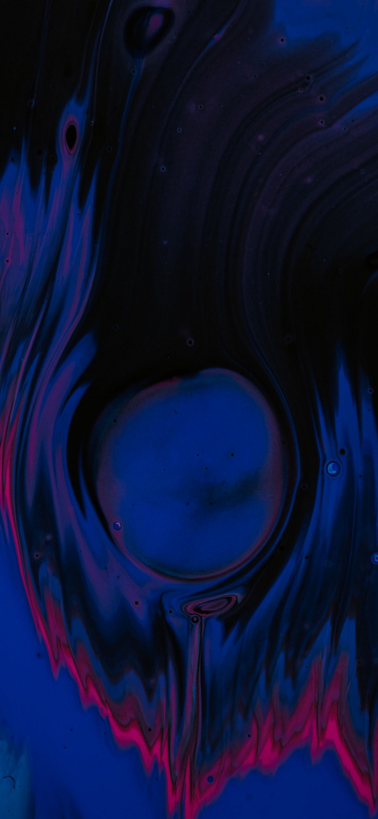 Electric Blue, Liquid, Azure, Art Paint, Fluid. Wallpaper in 1242x2688 Resolution