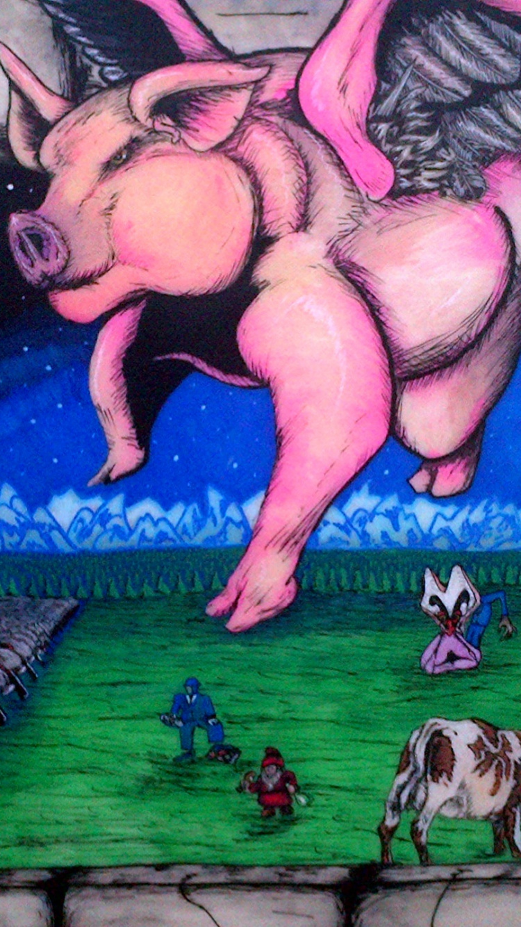 Pink Floyd, Kunst, Graffiti, Streetart, Wandmalereien. Wallpaper in 750x1334 Resolution