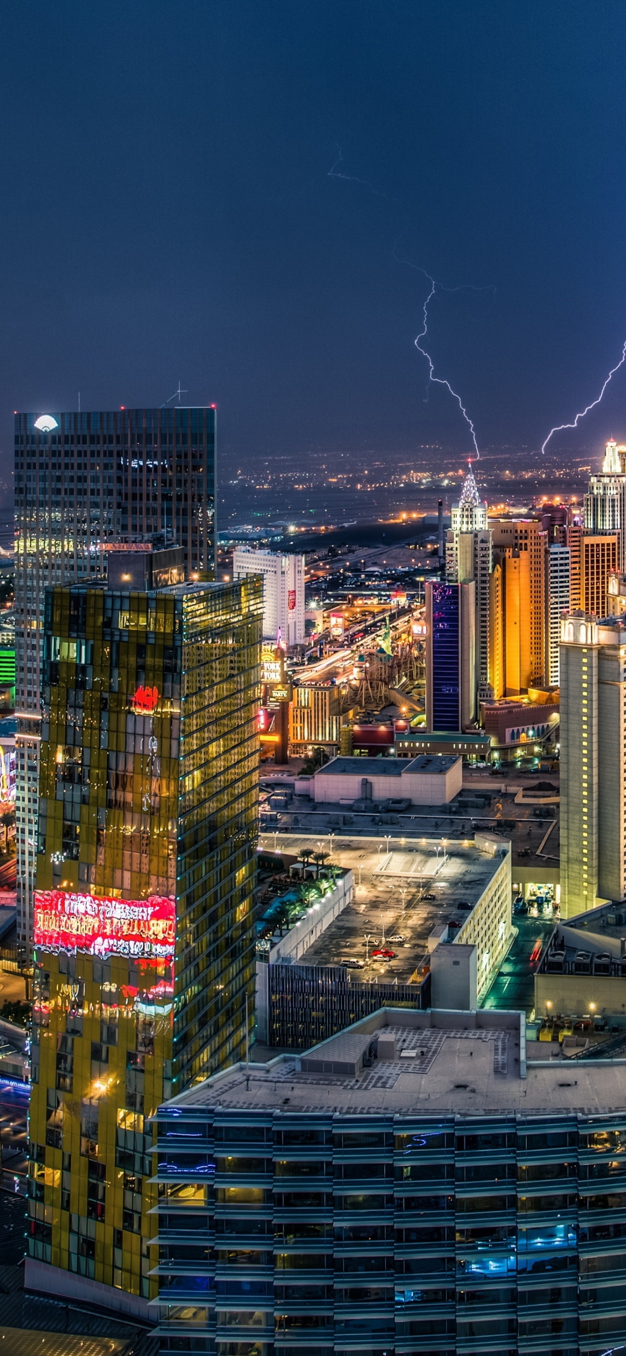 Las Vegas Strip, Harry Reid International Airport, Skyscraper, Building, Tower. Wallpaper in 1242x2688 Resolution
