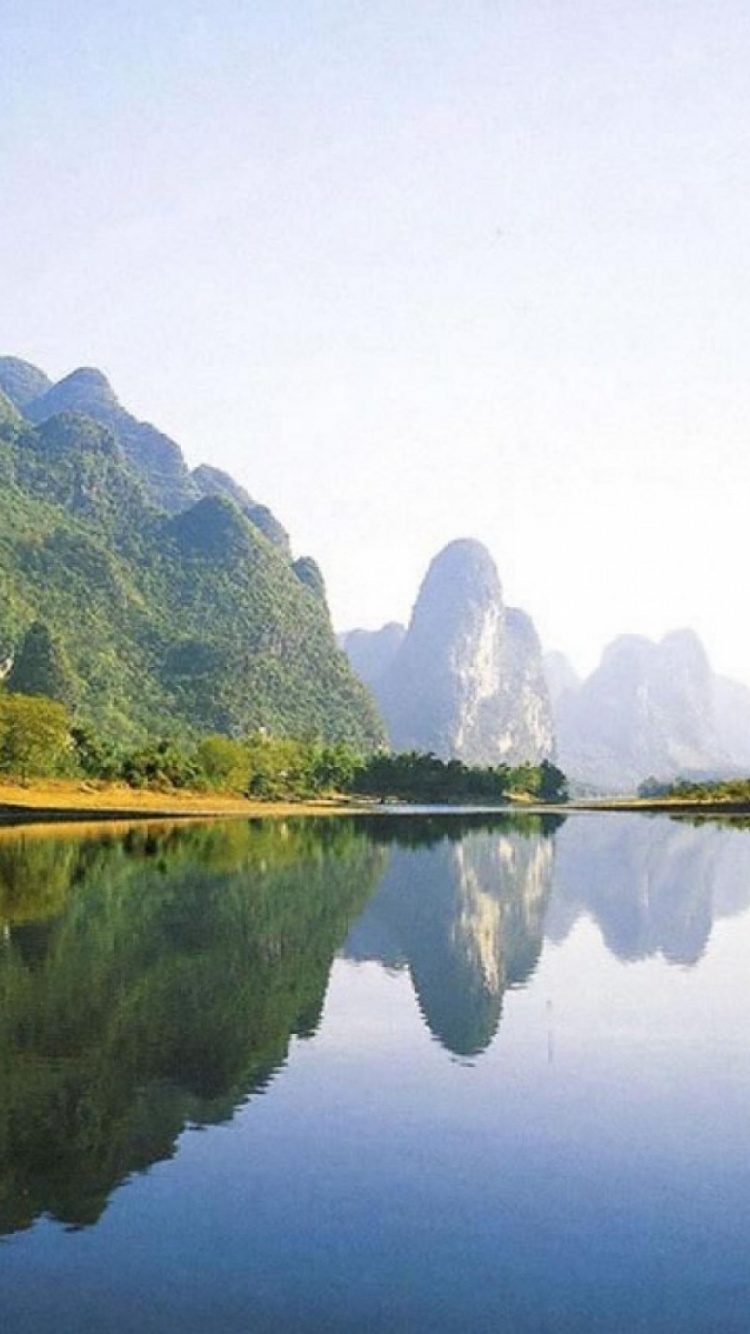 阳县, 旅游景点, 旅行, 反射, 性质 壁纸 750x1334 允许