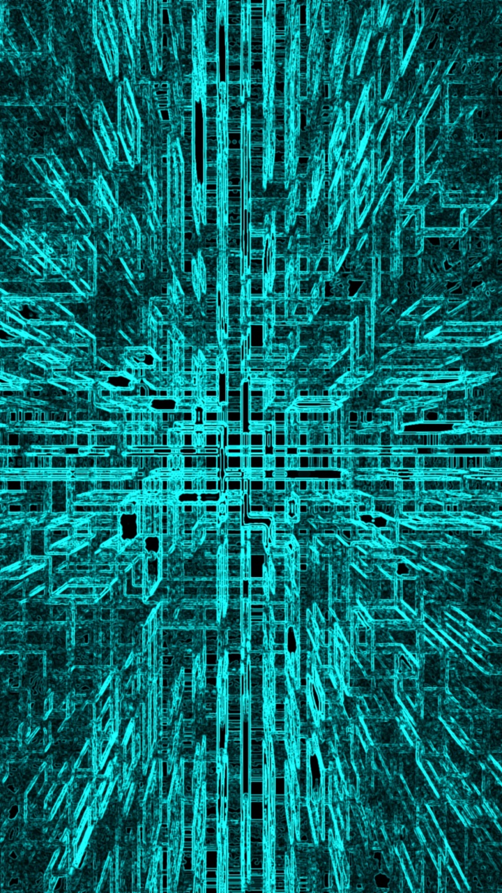 绿色的, 对称, 艺术, 电蓝色的, 电子 壁纸 720x1280 允许