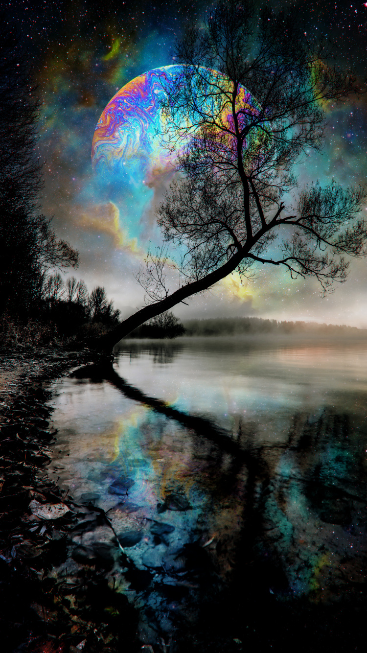 Natur, Wasser, Wasserressourcen, Atmosphäre, Tageszeit. Wallpaper in 750x1334 Resolution