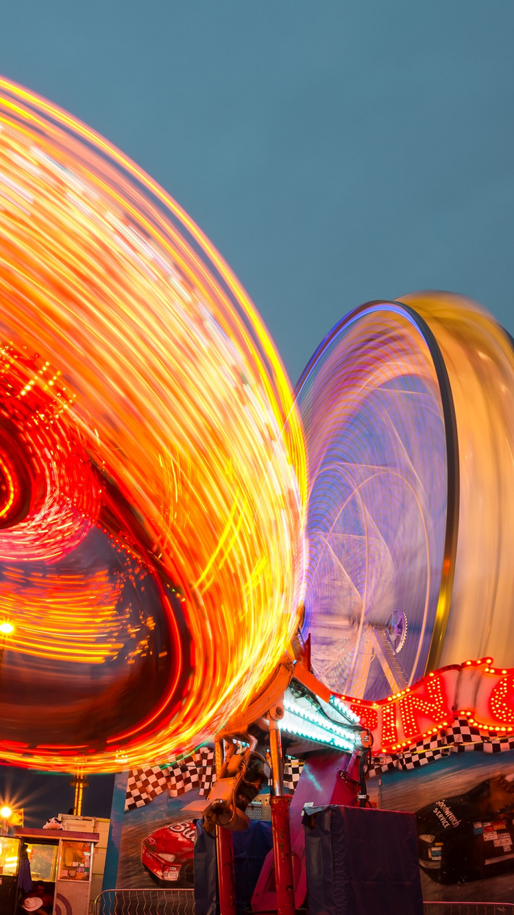 狂欢节, 游乐园, 公平, 游乐设施, 旅游景点 壁纸 750x1334 允许