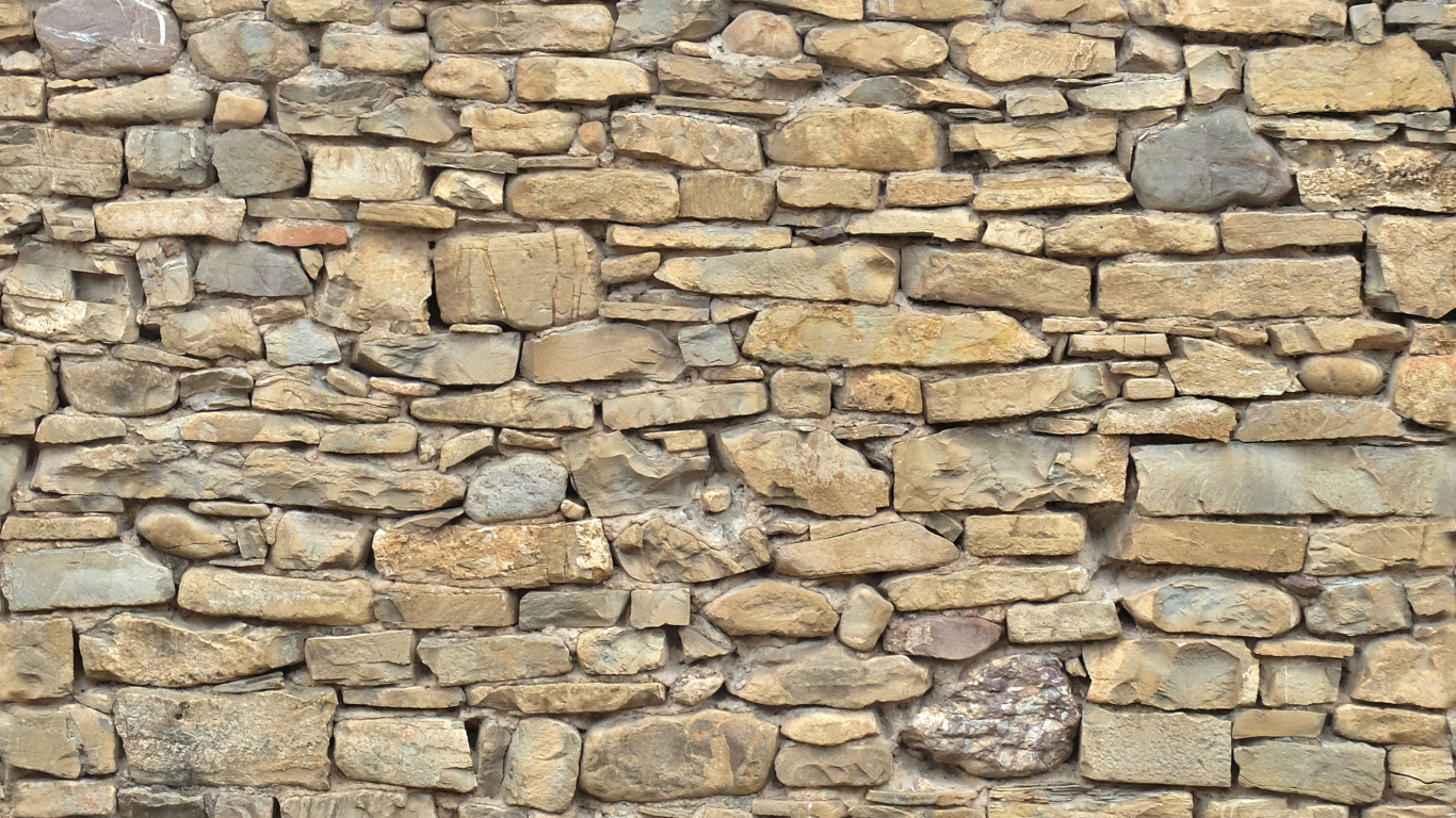 Brown and Gray Brick Wall. Wallpaper in 1366x768 Resolution