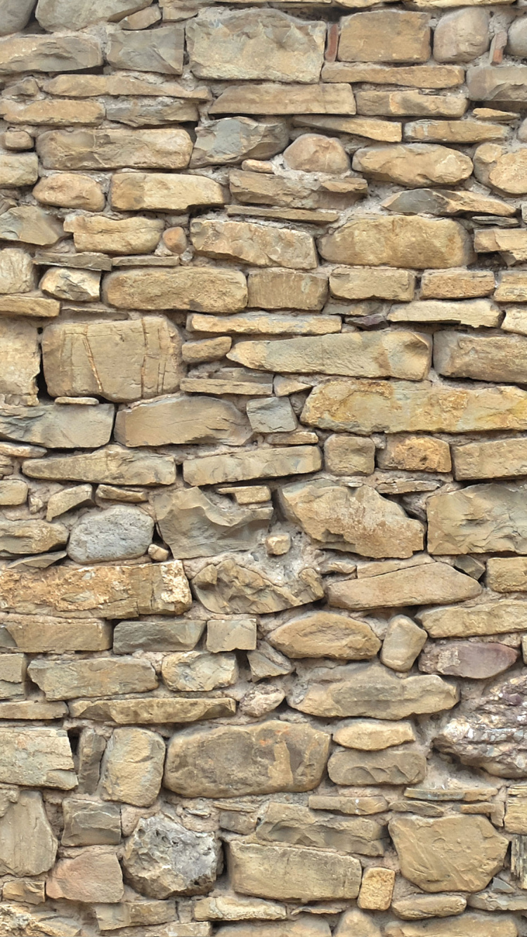 Mur de Briques Brunes et Grises. Wallpaper in 750x1334 Resolution