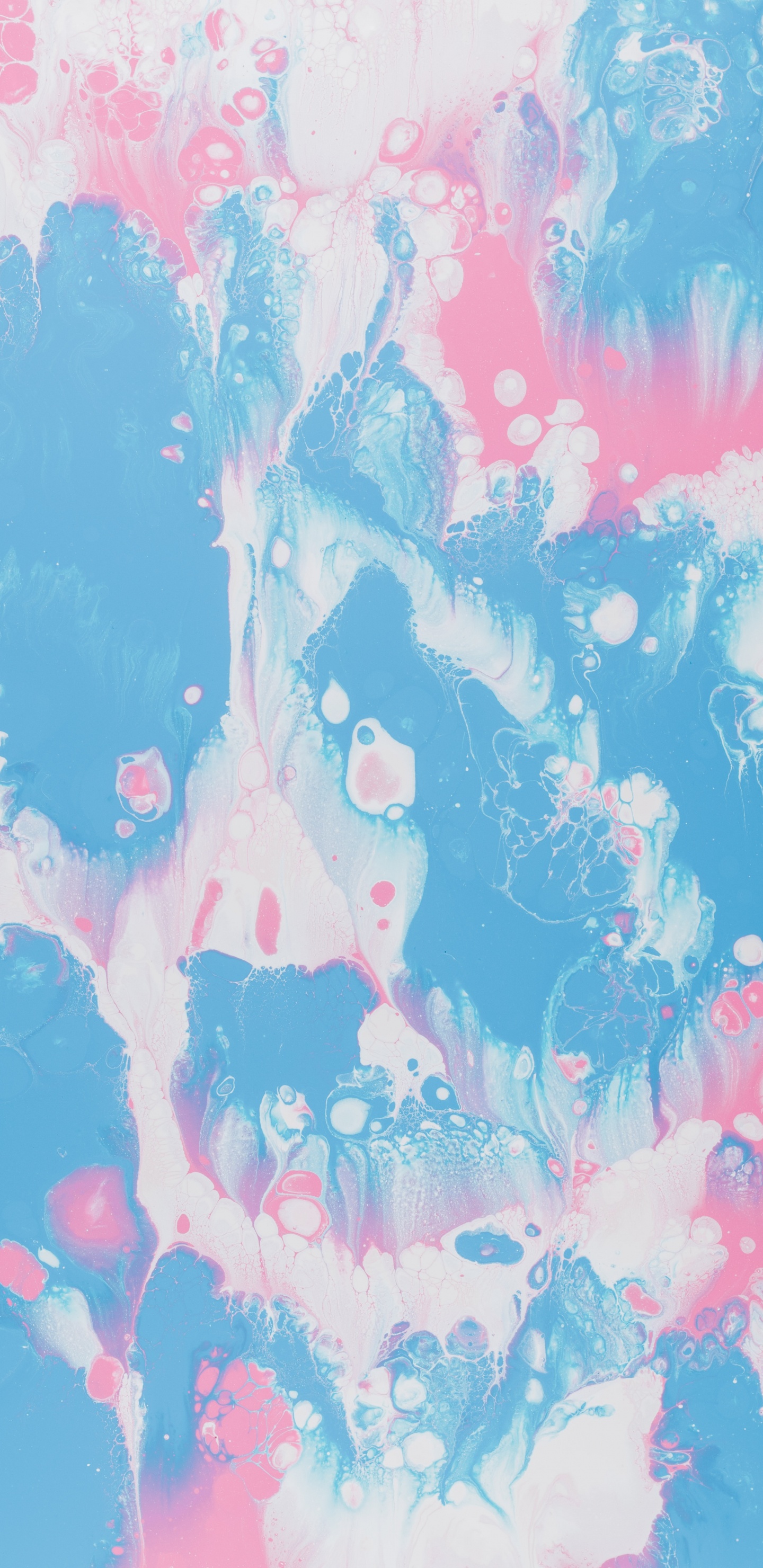 Peinture Abstraite Bleue et Rose. Wallpaper in 1440x2960 Resolution