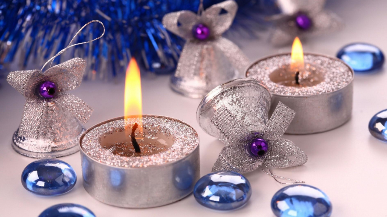 Christmas Decoration, Purple, Candle, Violet, Candle Wick. Wallpaper in 1280x720 Resolution