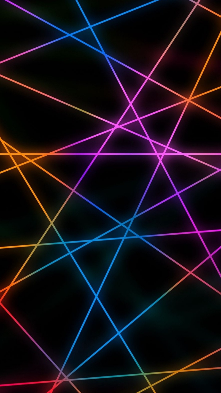 Neon 3d, Neon, Wand, im Dreidimensionalen Raum, Farbigkeit. Wallpaper in 720x1280 Resolution
