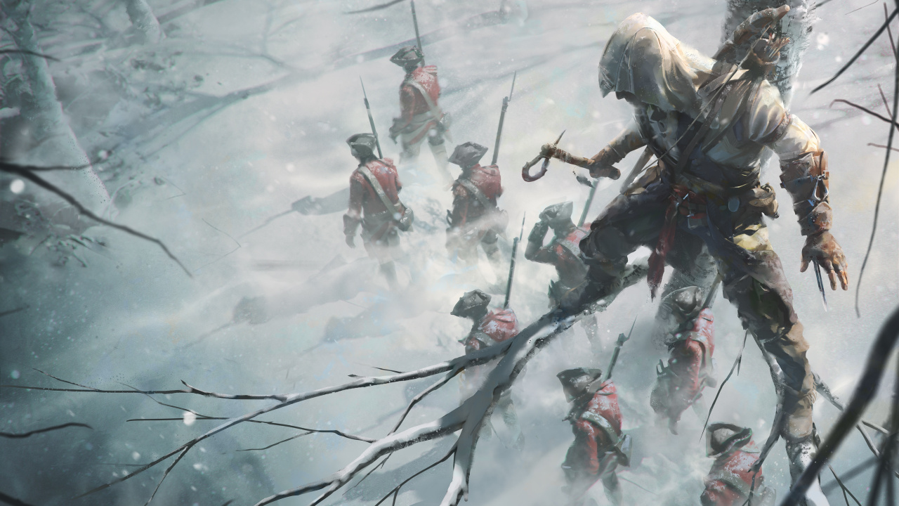 Assassins Creed III, Connor Kenway, Helada, Asesino, Assassins Creed II. Wallpaper in 1280x720 Resolution