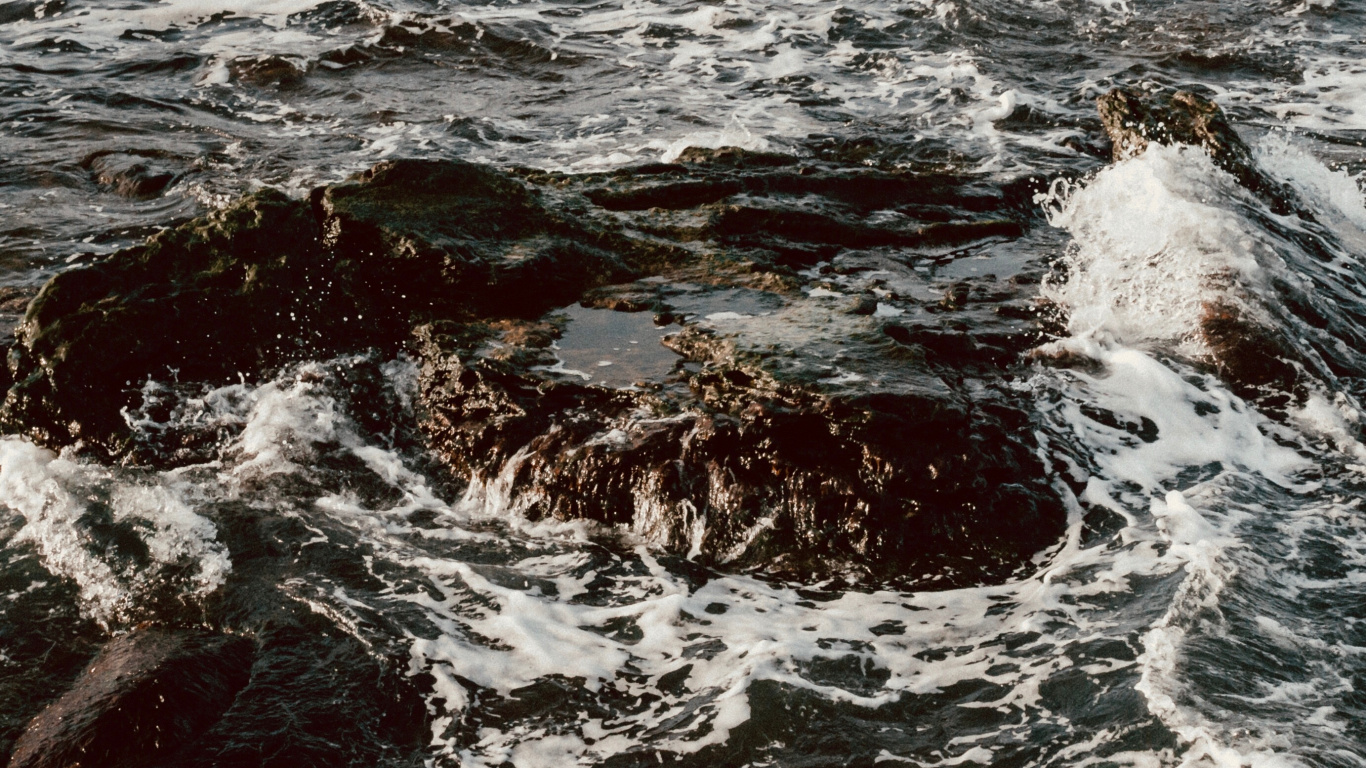 大海, 海岸, 风波, 潮, 海洋 壁纸 1366x768 允许