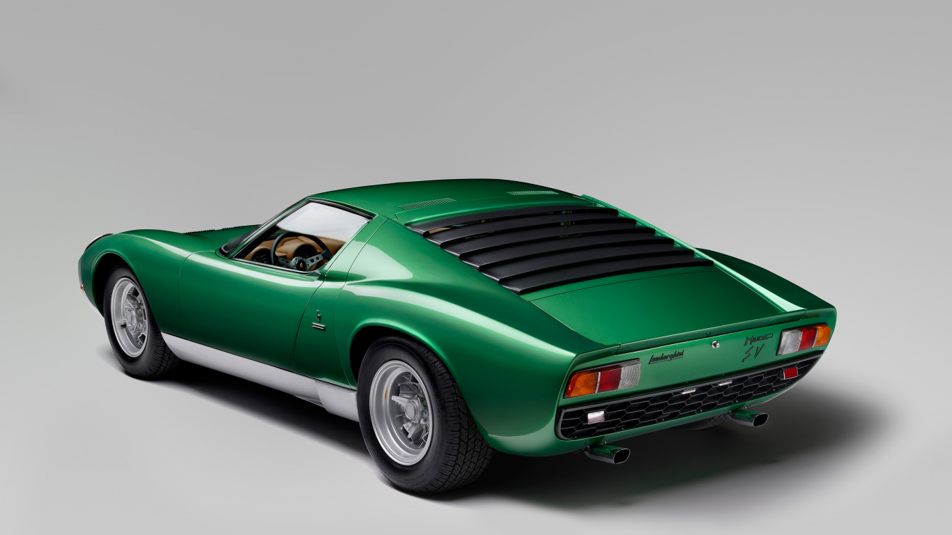 Lamborghini P400 Miura, Lamborghini Miura, Lamborghini Aventador SV, Lamborghini, Car. Wallpaper in 1366x768 Resolution