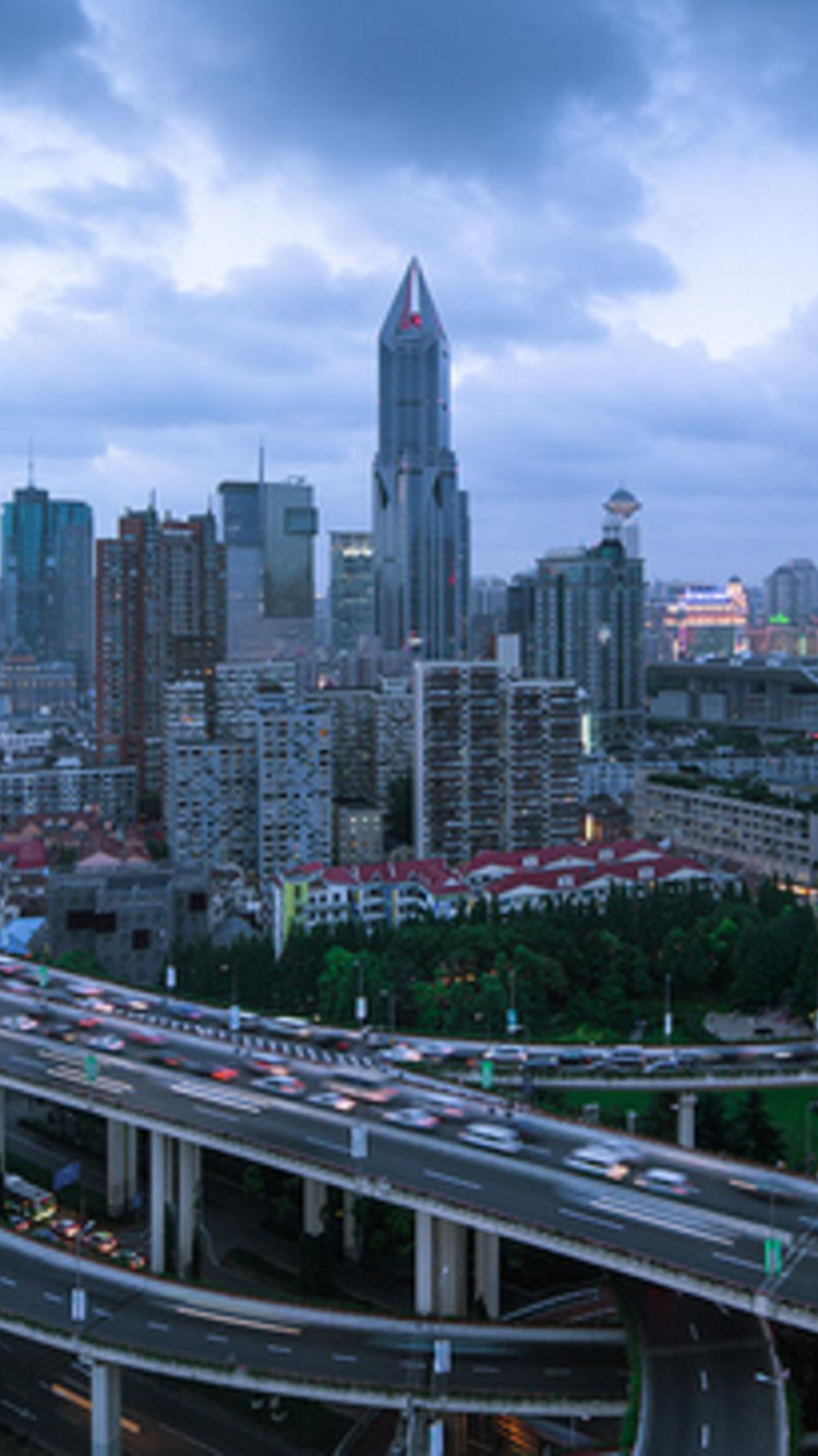 上海, 建筑, 城市景观, 城市, 大都会 壁纸 750x1334 允许