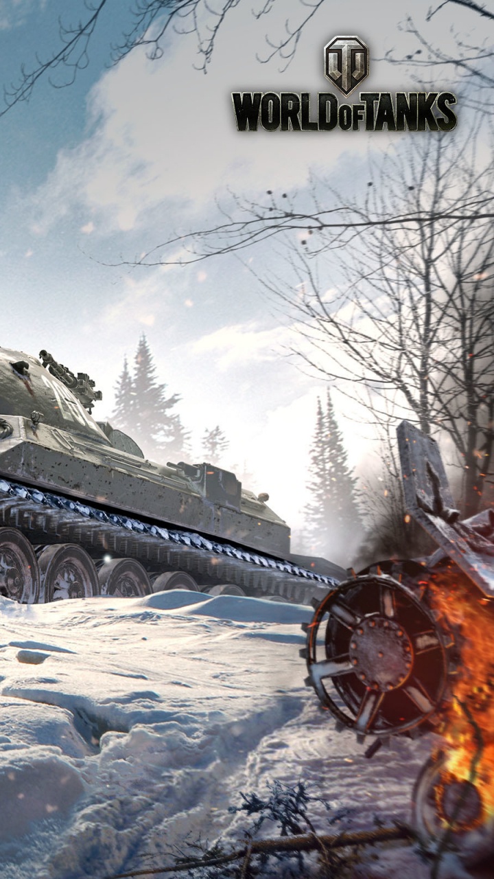 World of Tanks, Wargaming, Char Lourd, Neige, Véhicule de Combat. Wallpaper in 720x1280 Resolution