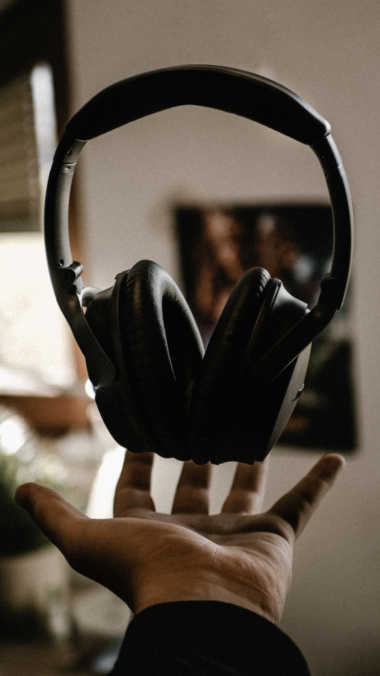 Headphones, Audio Equipment, Hand, Technology, Gadget. Wallpaper in 750x1334 Resolution