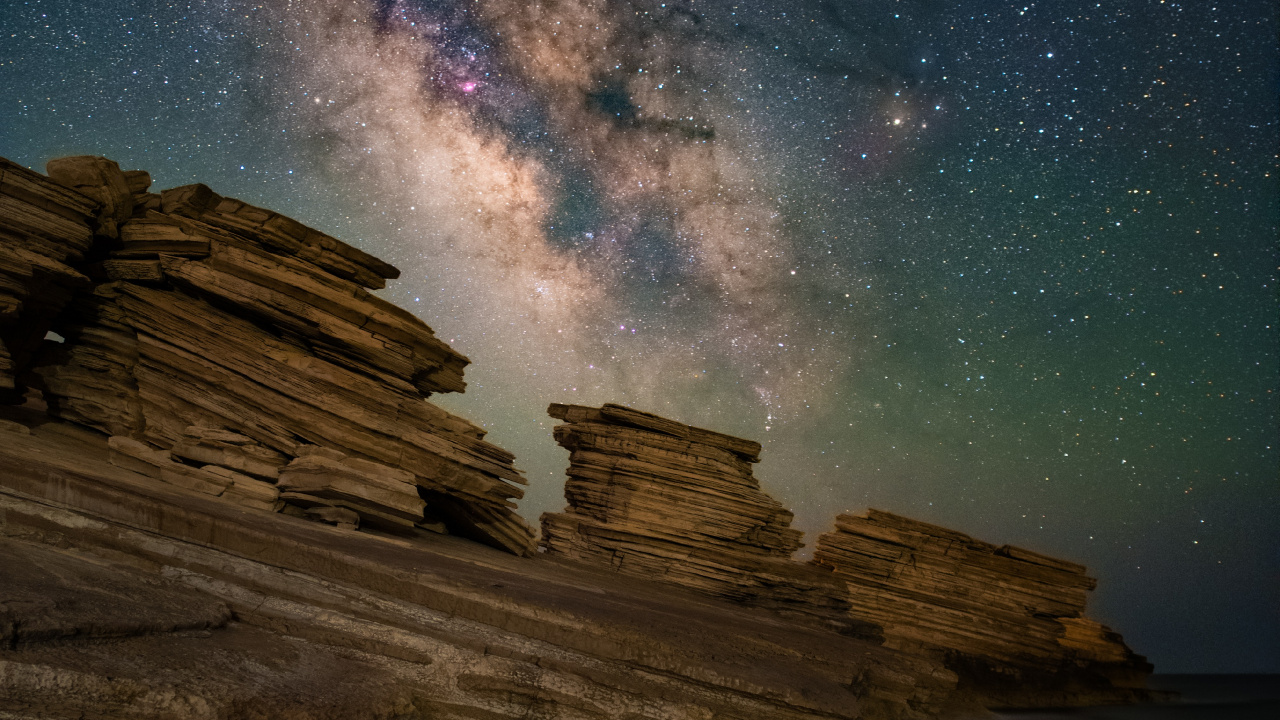银河系, 牛奶, 明星, 气氛, 自然景观 壁纸 1280x720 允许