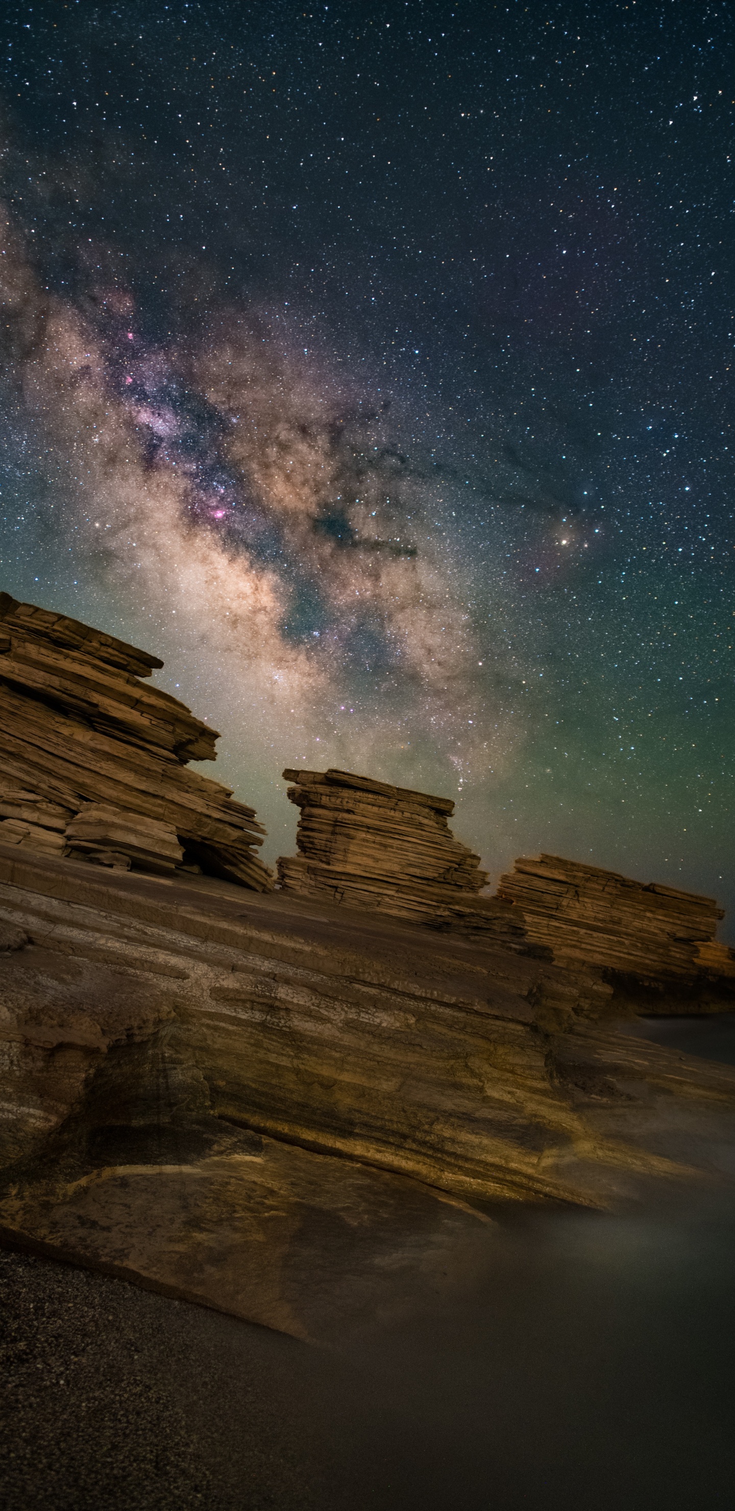 银河系, 牛奶, 明星, 气氛, 自然景观 壁纸 1440x2960 允许