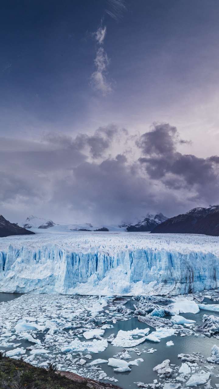 Glacier, Perito Moreno Glacier, Glacial Lake, Fjord, Iceberg. Wallpaper in 720x1280 Resolution
