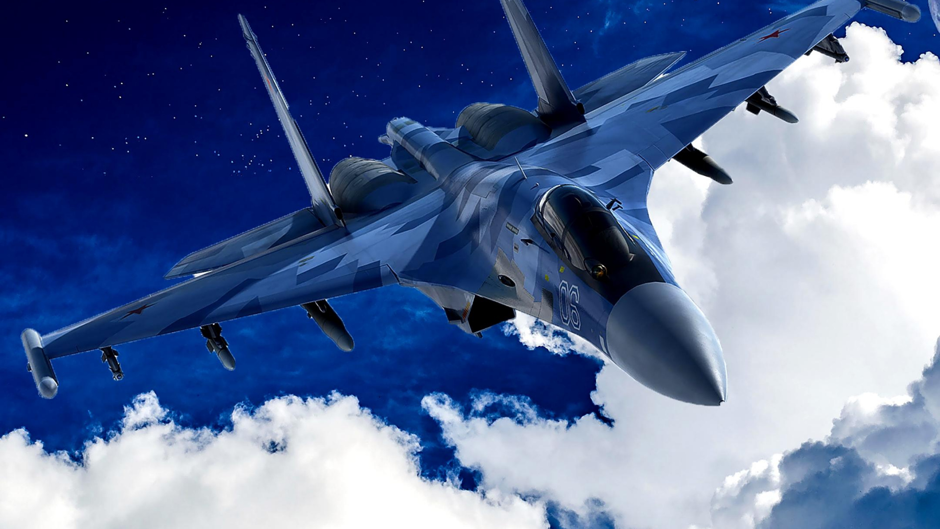 Gray Fighter Jet Flying in The Sky. Wallpaper in 1920x1080 Resolution