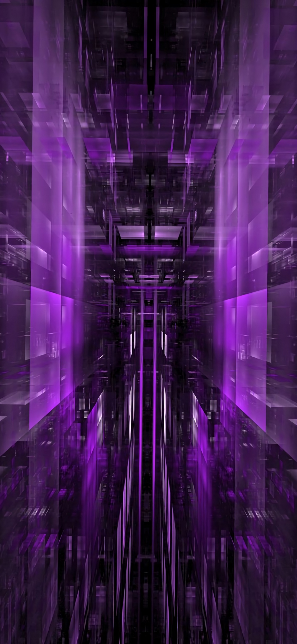 Purple and Black Abstract Painting. Wallpaper in 1125x2436 Resolution