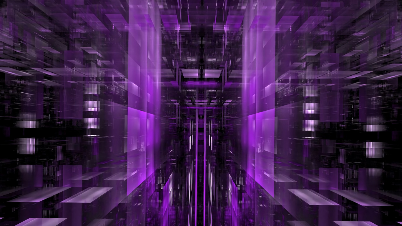 Purple and Black Abstract Painting. Wallpaper in 1366x768 Resolution