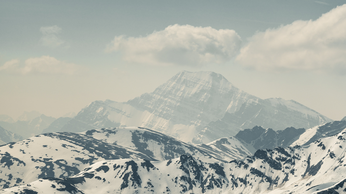 Montaña, Teléfono, Citas de Ducha, Nieve, Pendiente. Wallpaper in 1366x768 Resolution