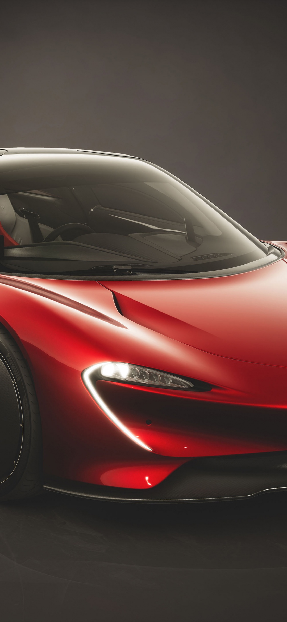 Ferrari 458 Italia Rouge Sur Fond Noir. Wallpaper in 1125x2436 Resolution