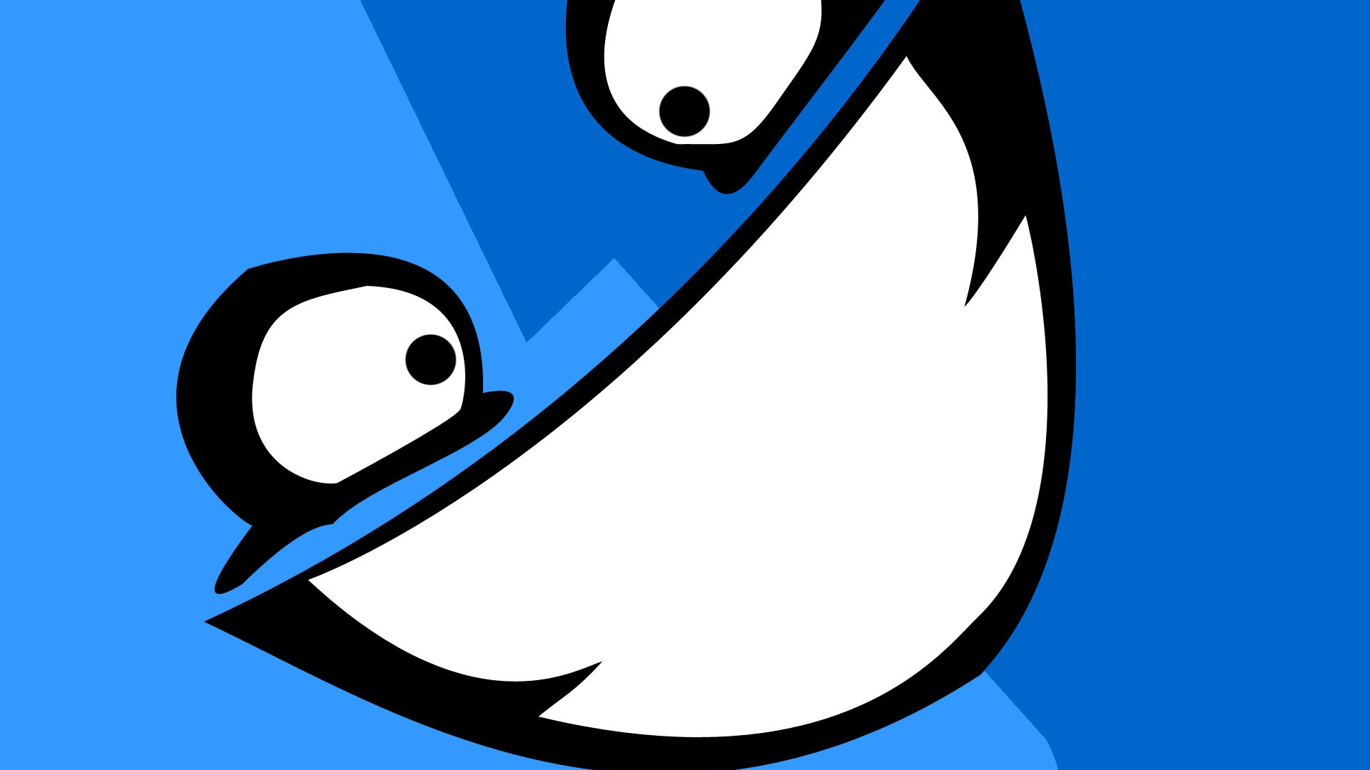 Ilustración de Pájaro Azul y Blanco. Wallpaper in 1920x1080 Resolution