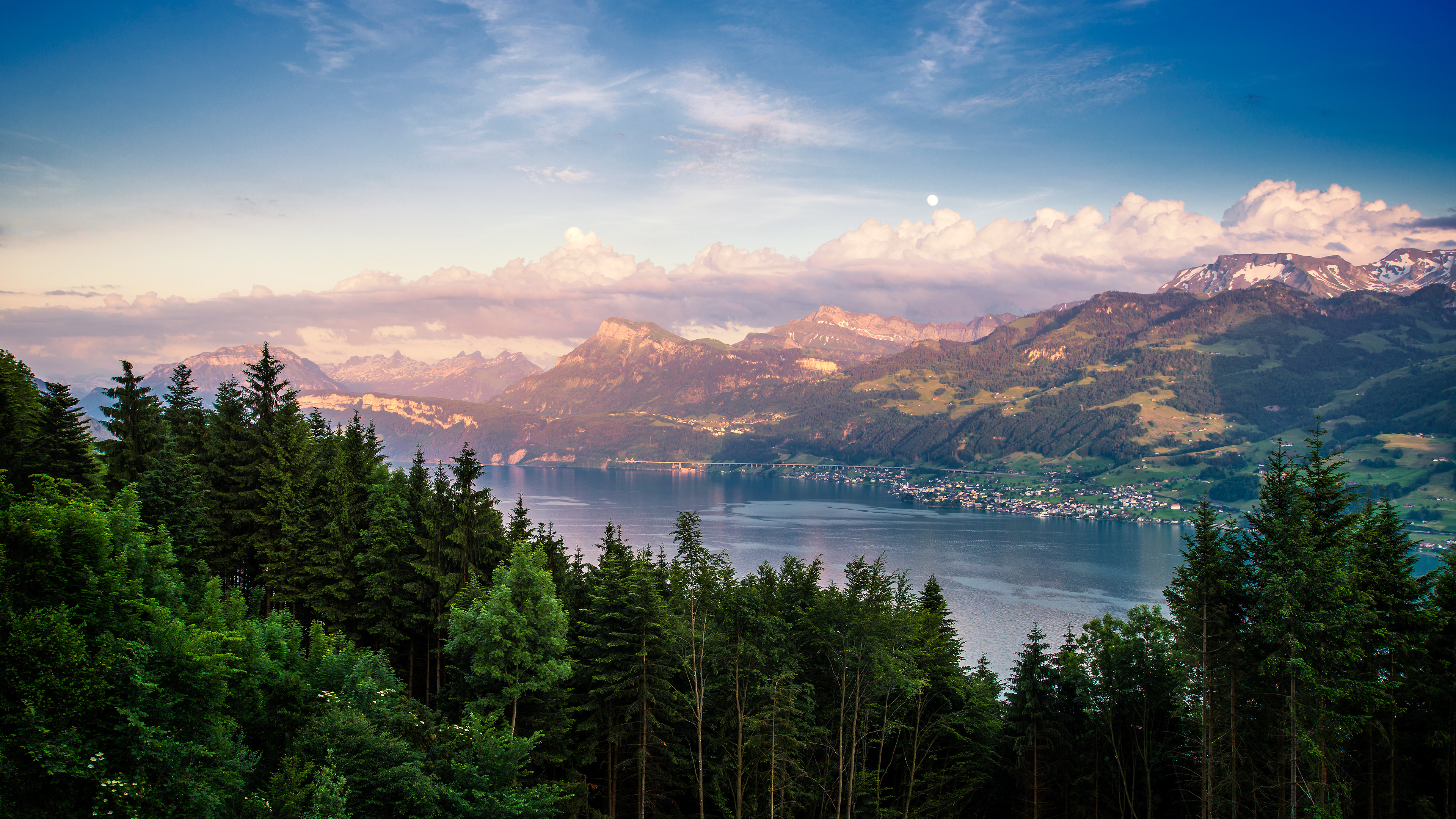 Zürichsee, Cloud, Wasser, Wasserressourcen, Ökoregion. Wallpaper in 3840x2160 Resolution