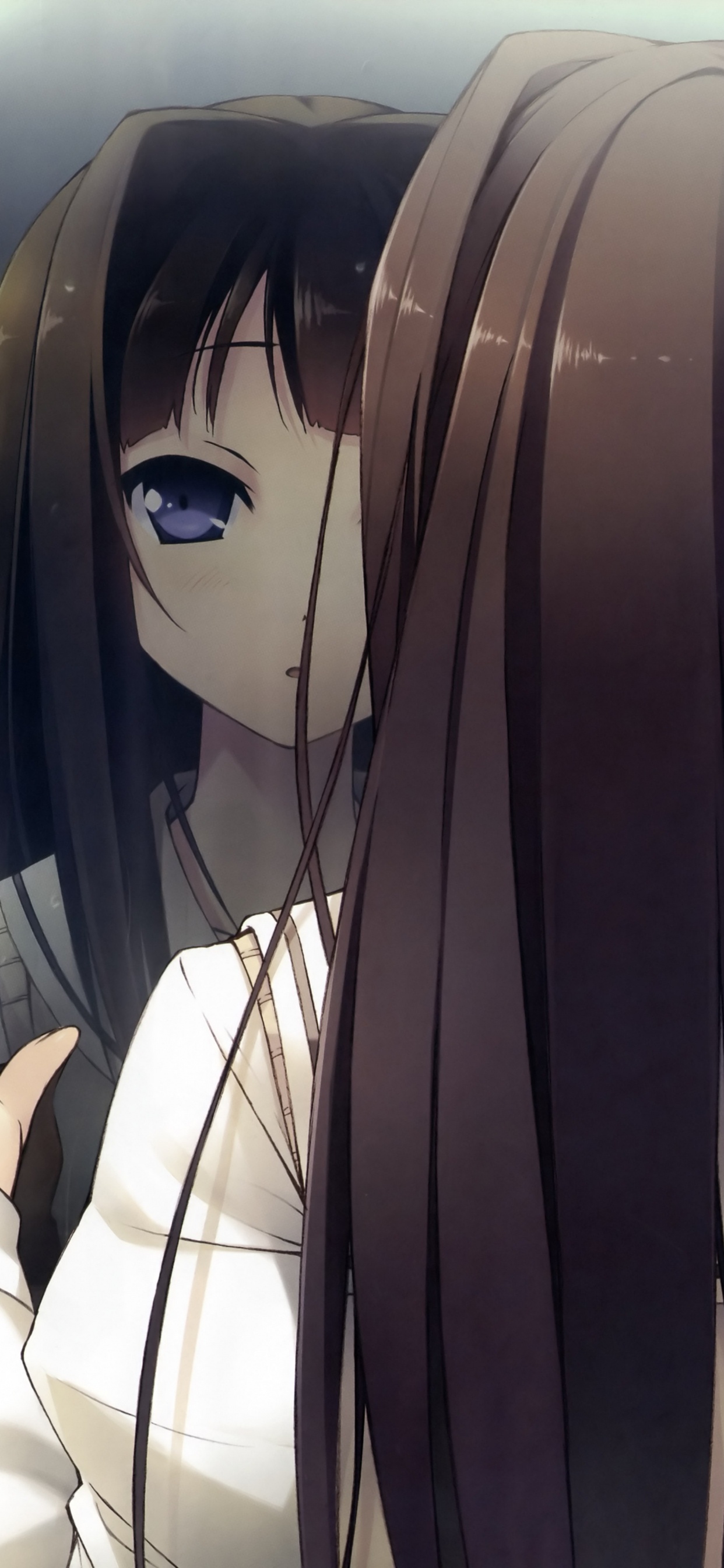 Personaje de Anime Femenino de Pelo Negro. Wallpaper in 1242x2688 Resolution