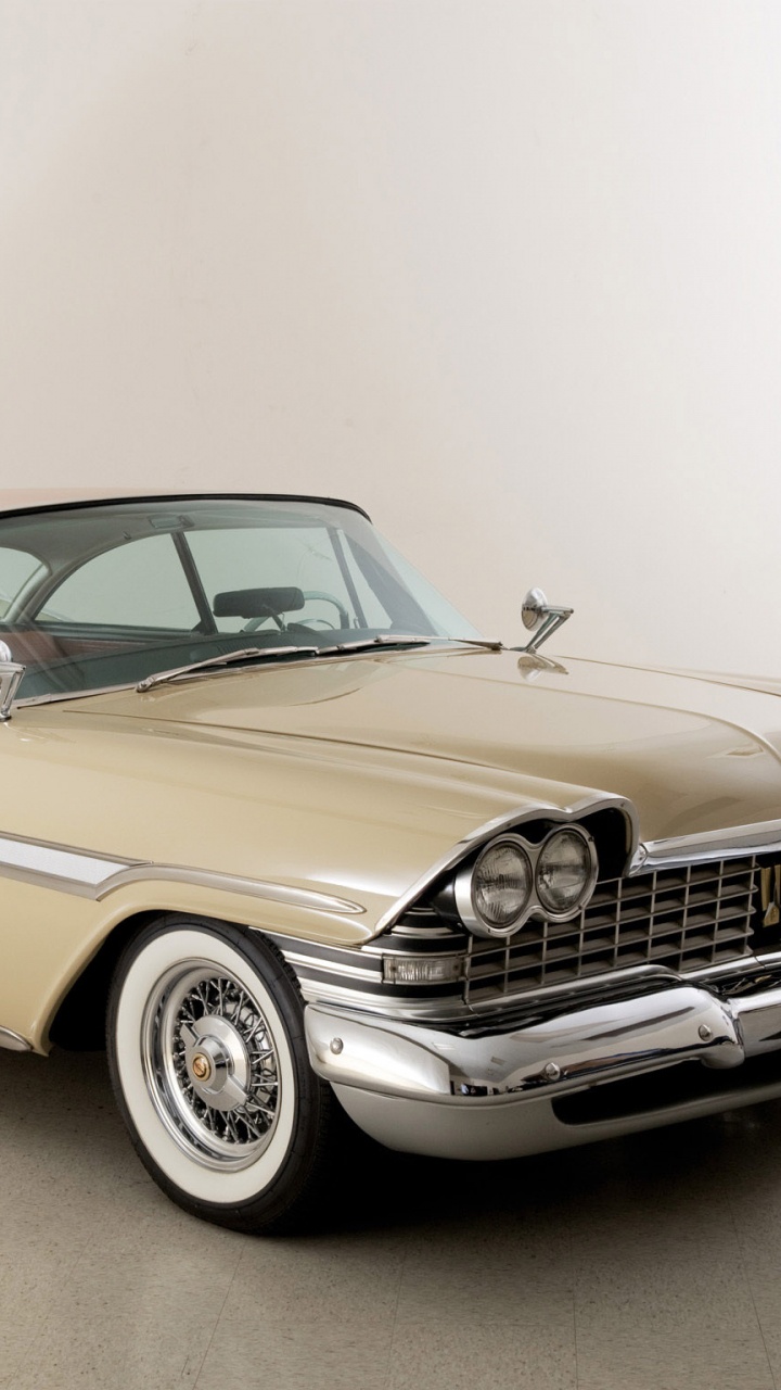 Brown Classic Car on White Background. Wallpaper in 720x1280 Resolution