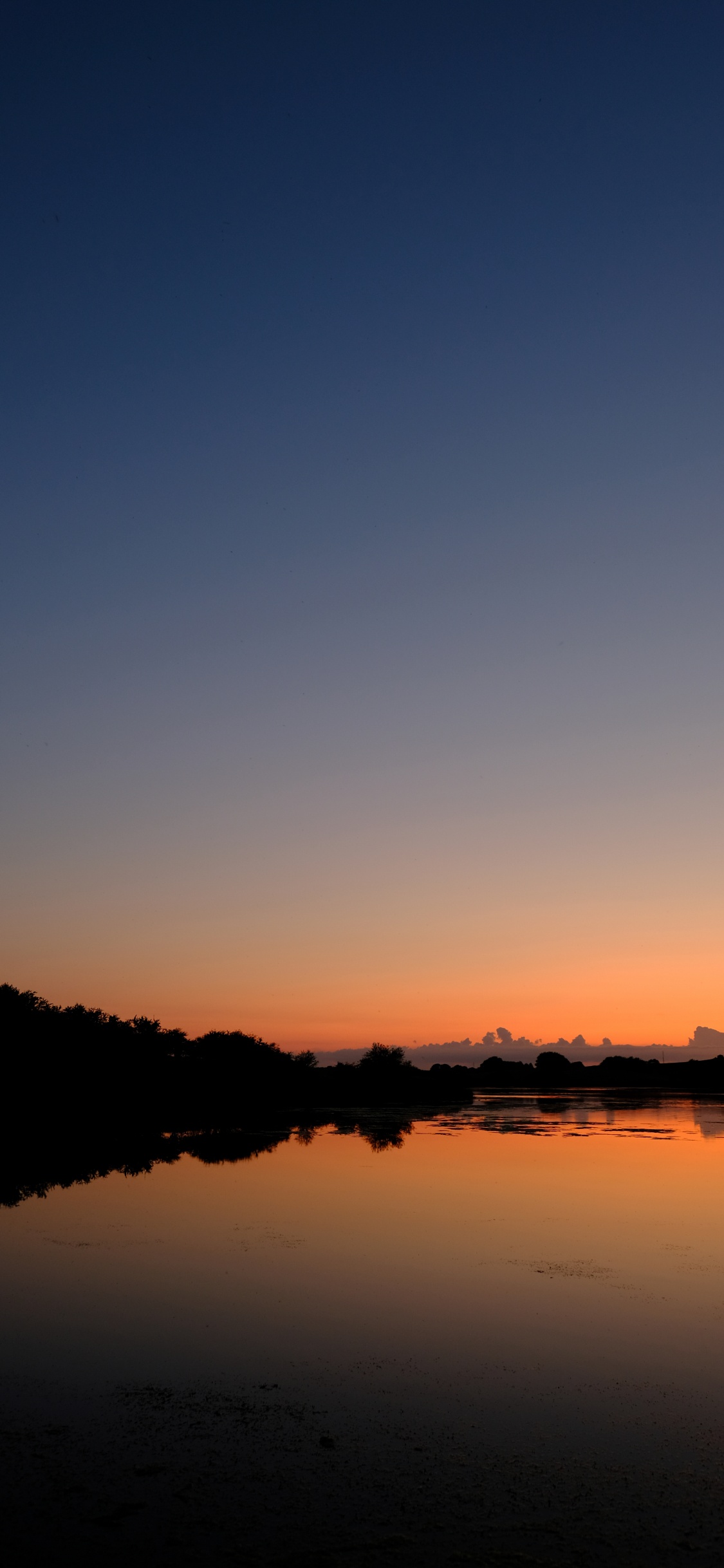 Sunset, Horizon, Reflection, Nature, Water. Wallpaper in 1125x2436 Resolution