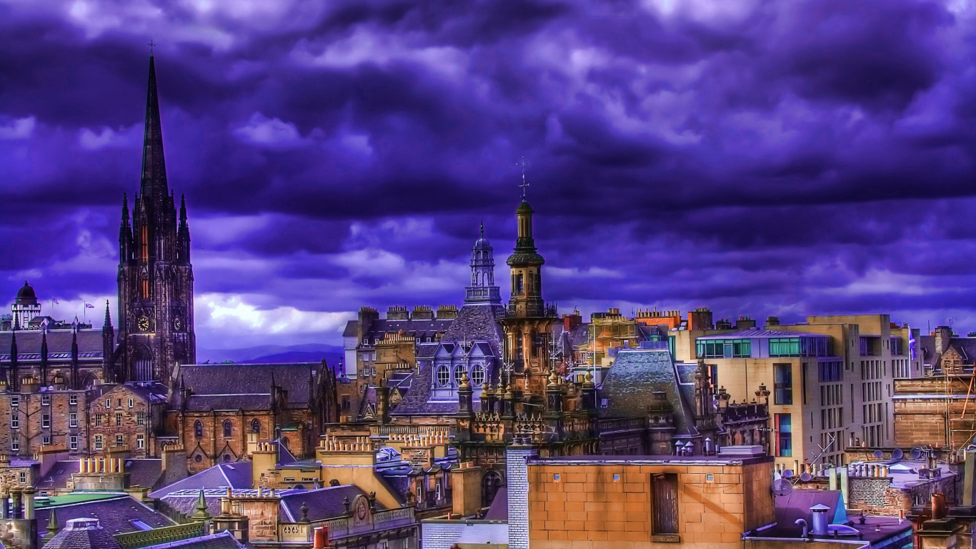 城市景观, 城市, 里程碑, 天空, 市区 壁纸 1366x768 允许