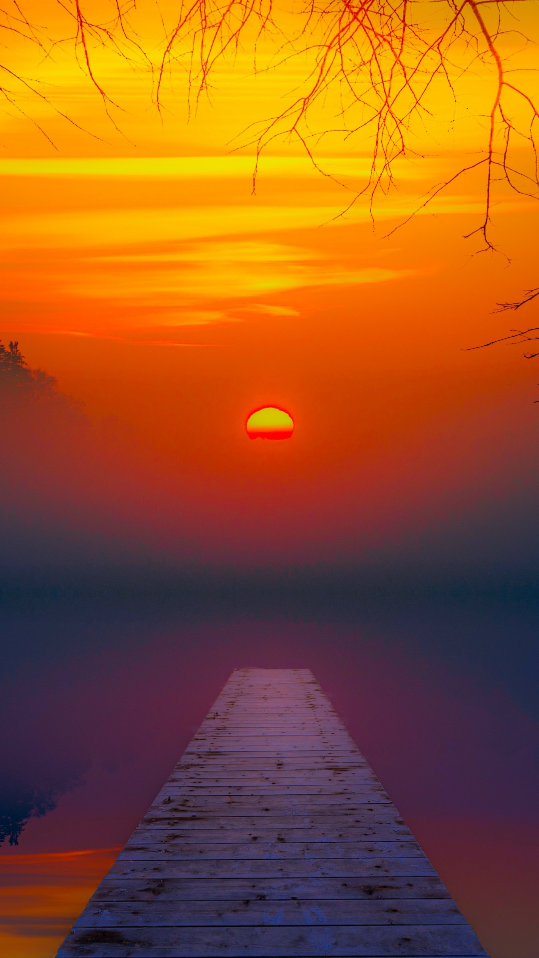 Téléphone Coucher de Soleil, Eau, Lumière, Afterglow, Nature. Wallpaper in 1080x1920 Resolution