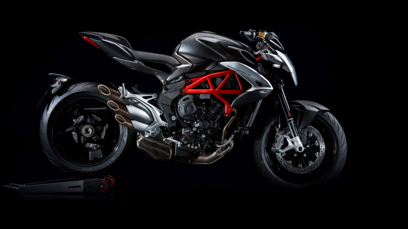 Vélo de Sport Noir et Rouge. Wallpaper in 1366x768 Resolution