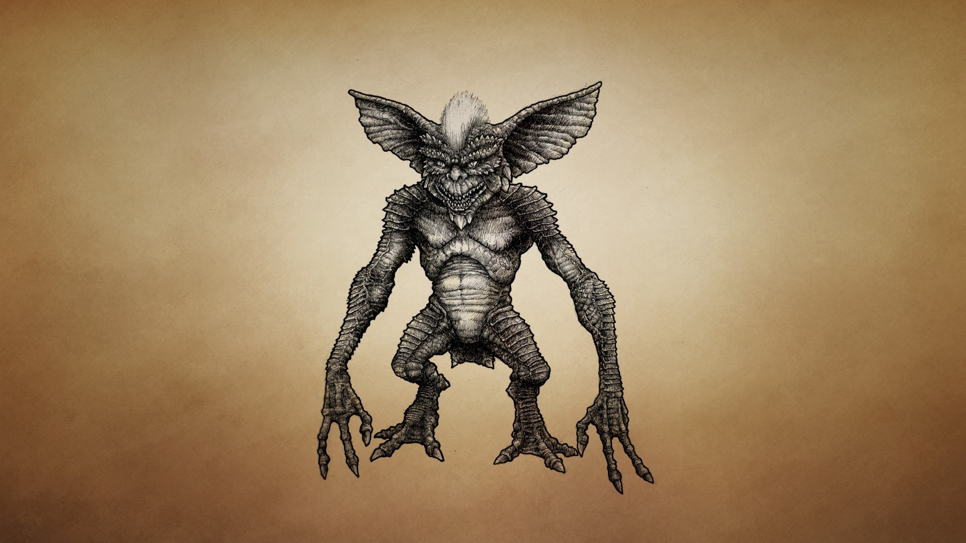 Dragón Negro Con Alas Ilustración. Wallpaper in 1920x1080 Resolution