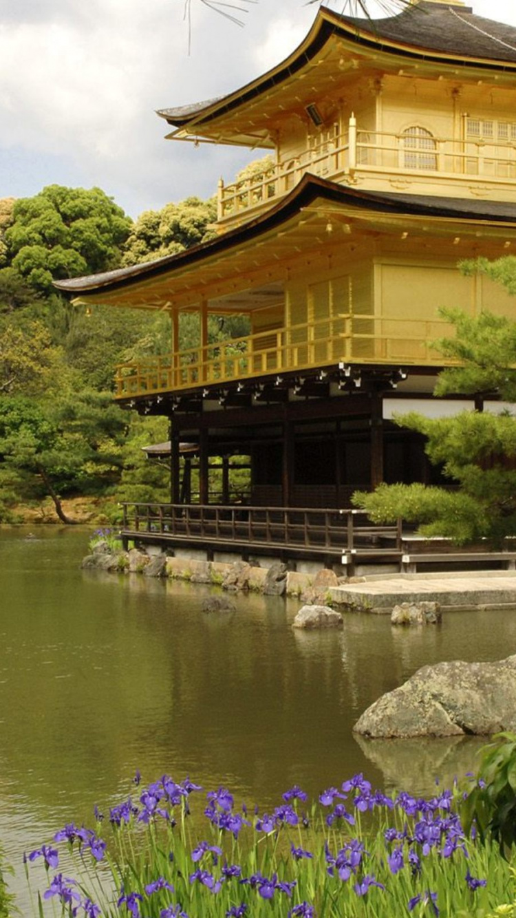 清水寺, 日本建筑, 中国建筑, 花园, 植物园 壁纸 750x1334 允许