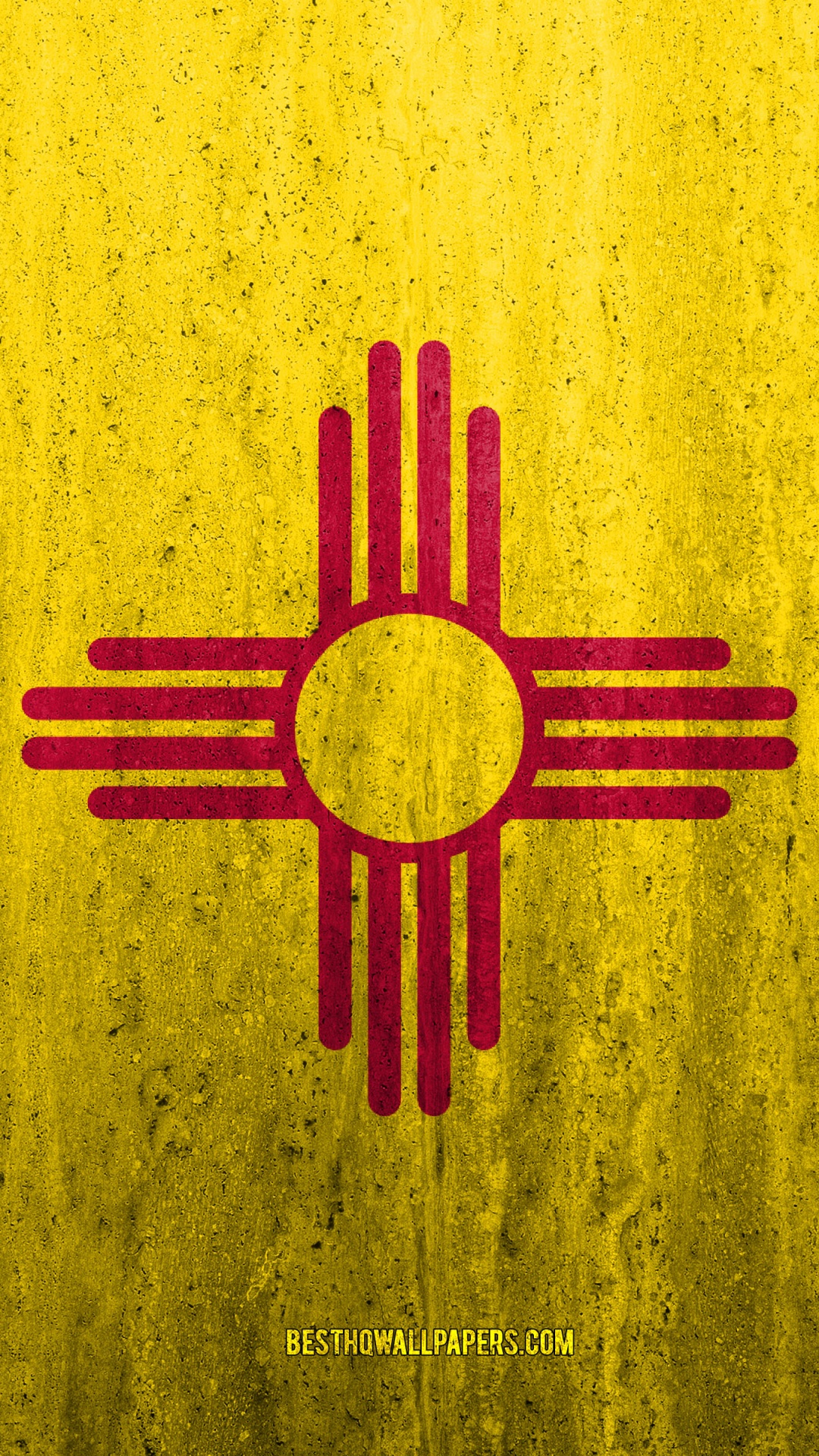 Flag of New Mexico, Flag, State Flag, Yellow, Green. Wallpaper in 1080x1920 Resolution