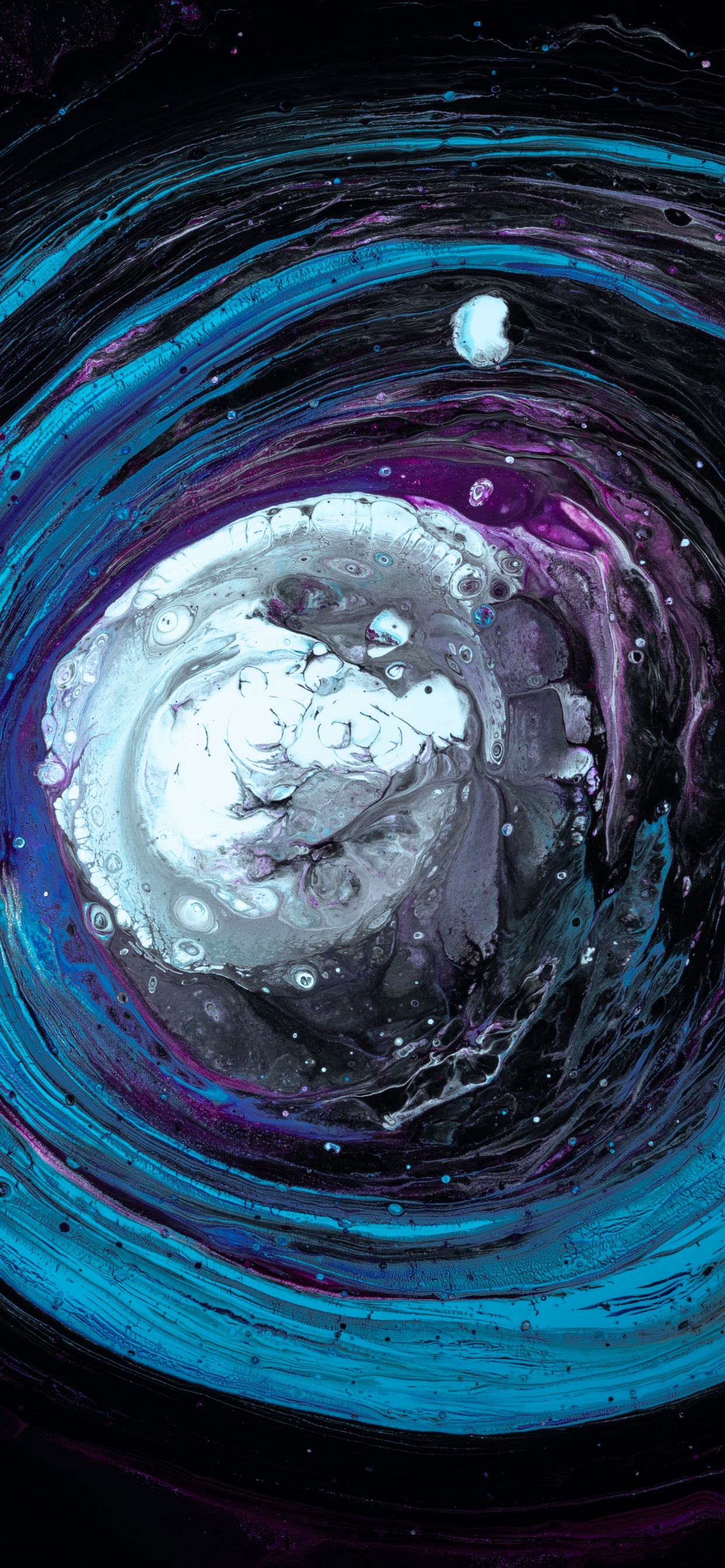 紫色的, 圆圈, 空间, 旋涡, 流体 壁纸 1242x2688 允许