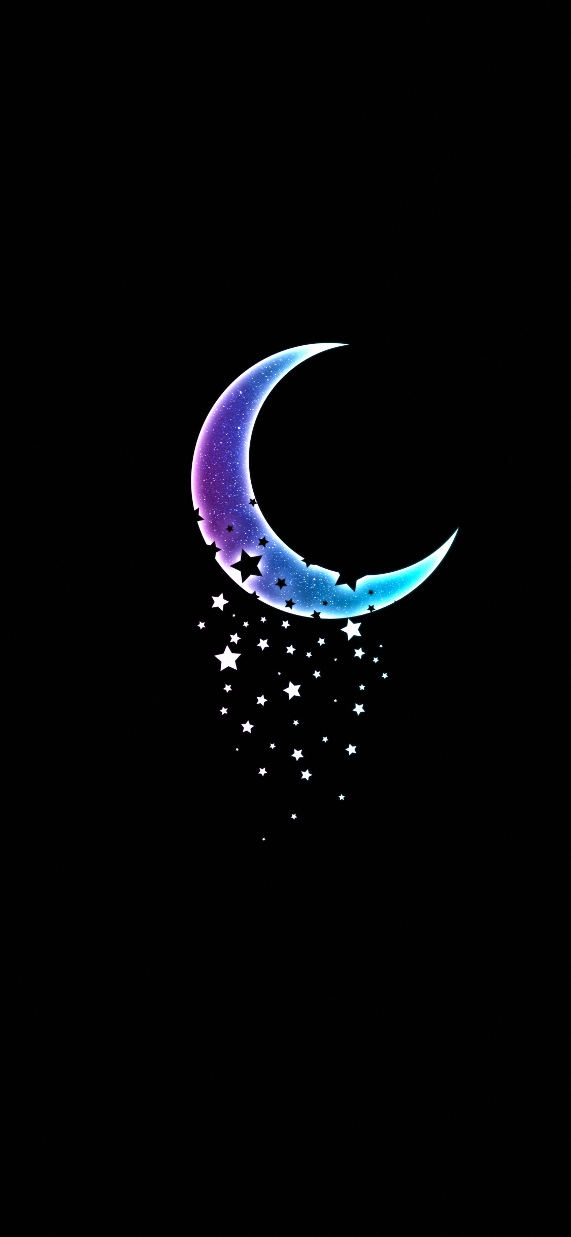 Crescent, Moon, Astronomical Object, Circle, Moonlight. Wallpaper in 1125x2436 Resolution