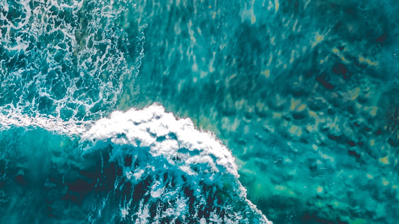 Ocean Aerial View, Ocean, Sea, Body of Water, Water. Wallpaper in 1366x768 Resolution